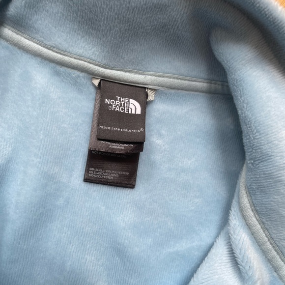 The North Face Full Zip Jacket Womens Agave Soft Shell Blue Gray Fleece Sz S EUC - Picture 3 of 8